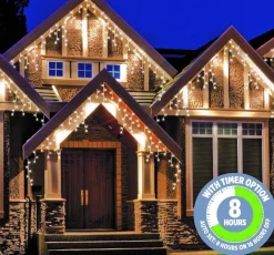 Led White Icicle Lights (20M)