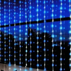 Led White-Blue Waterfall Curtain (2X2M)