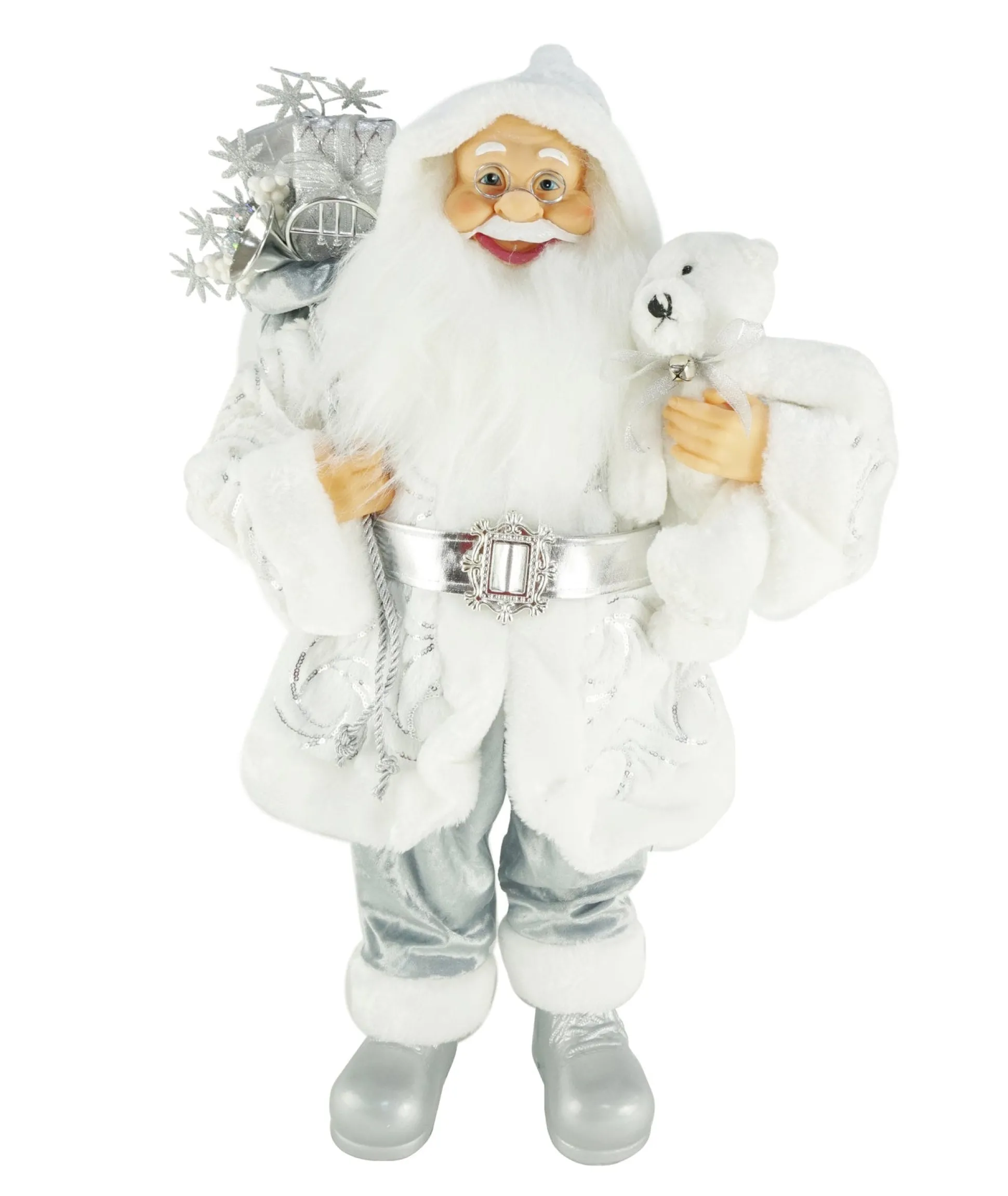 Luxury Metallic Santa Figurine (60Cm)