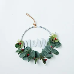 Mistletoe Half Wreath (26Cm)