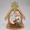 Nativity Set Wooden House 13 X 6 X 16.5Cm