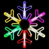 Neon Digital Rainbow Snowflake (75Cm)