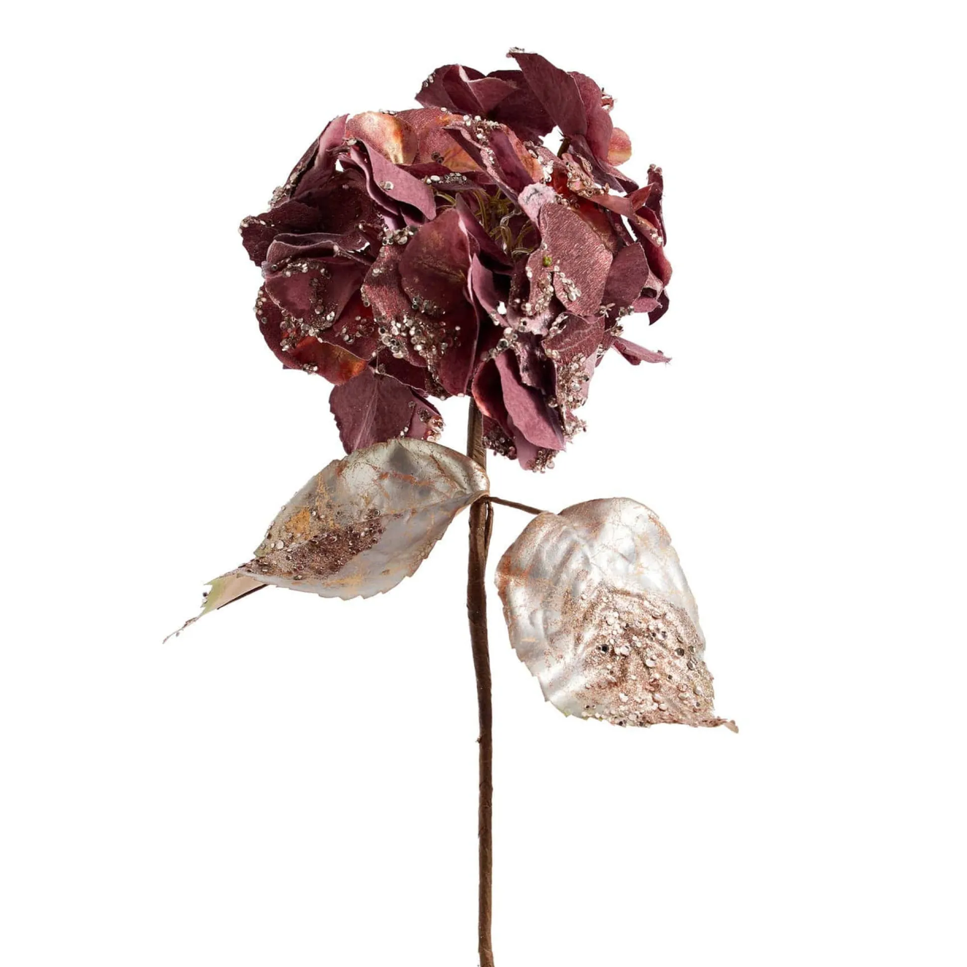 Pink Hydrangea With Glitter Stem (60Cm)