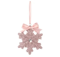 Pink Snowflake Tree Decoration