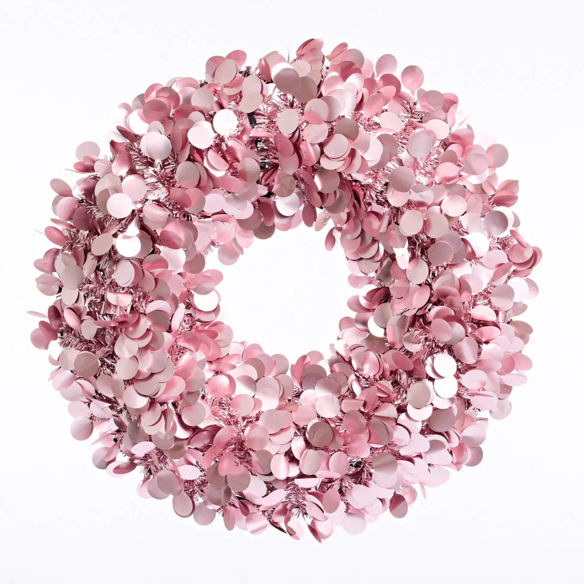Pink Tinsel Wreath (45Cm)