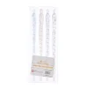4Pk Iridescent Hanging Icicles (21Cm)
