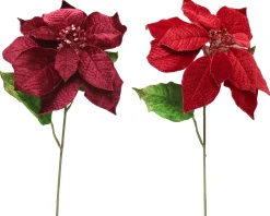 Poinsettia Red/Burgundy Pick