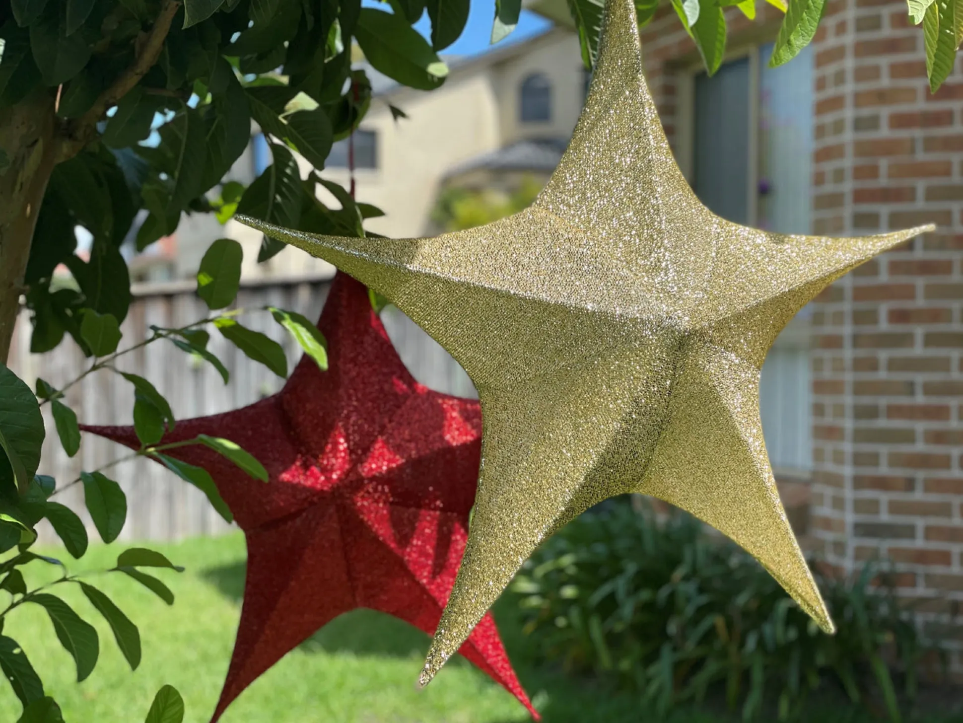 Pop Up Tinsel Star (65Cm) 2 Asst