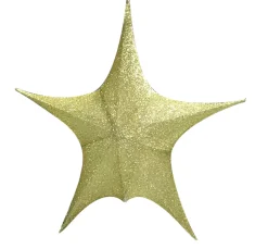 Pop Up Tinsel Star (65Cm) 2 Asst