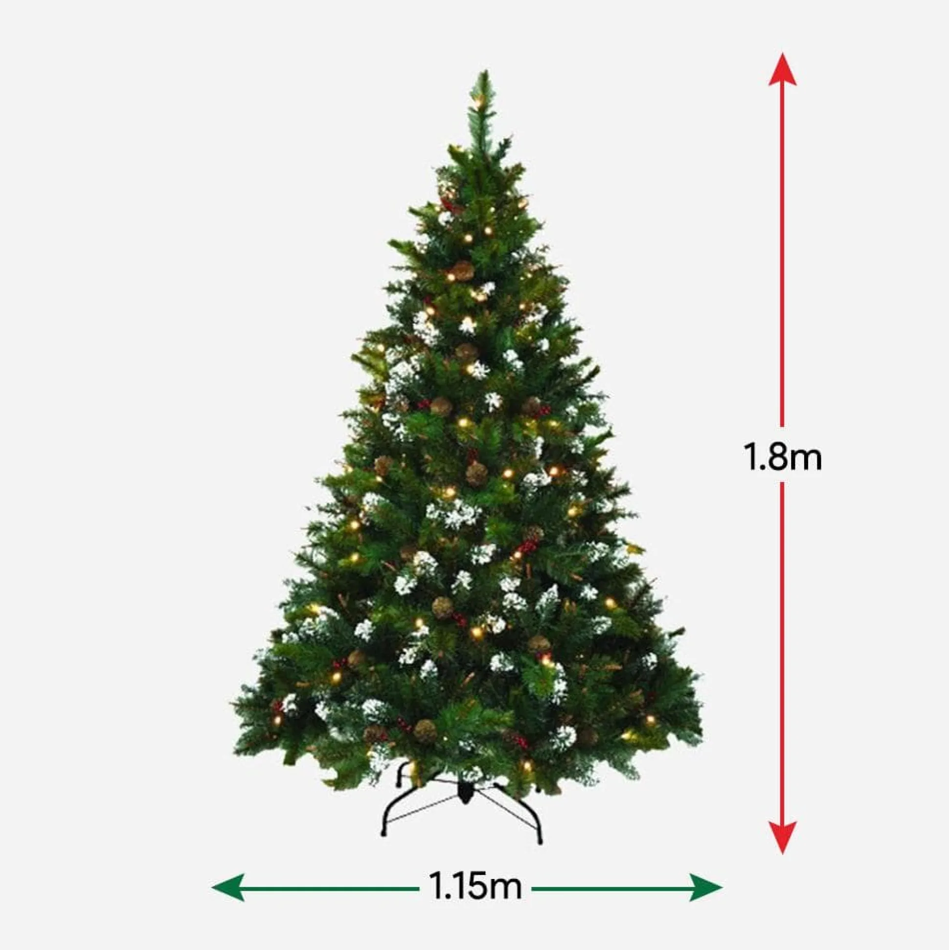 Pre-Lit Canadian Pine Tree 6Ft (1.8M)