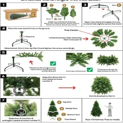 Pre-Lit Canadian Pine Tree 6Ft (1.8M)