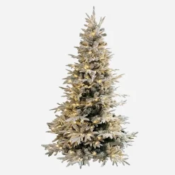 Pre-Lit Flocked Fir Tree 7Ft (2.1M)