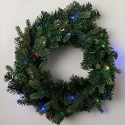 Pre-Lit Multi Geneva Wreath (50Cm)