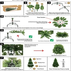 Pre-Lit Natural Royal Pine Tree - Warm White 7Ft (2.1M)