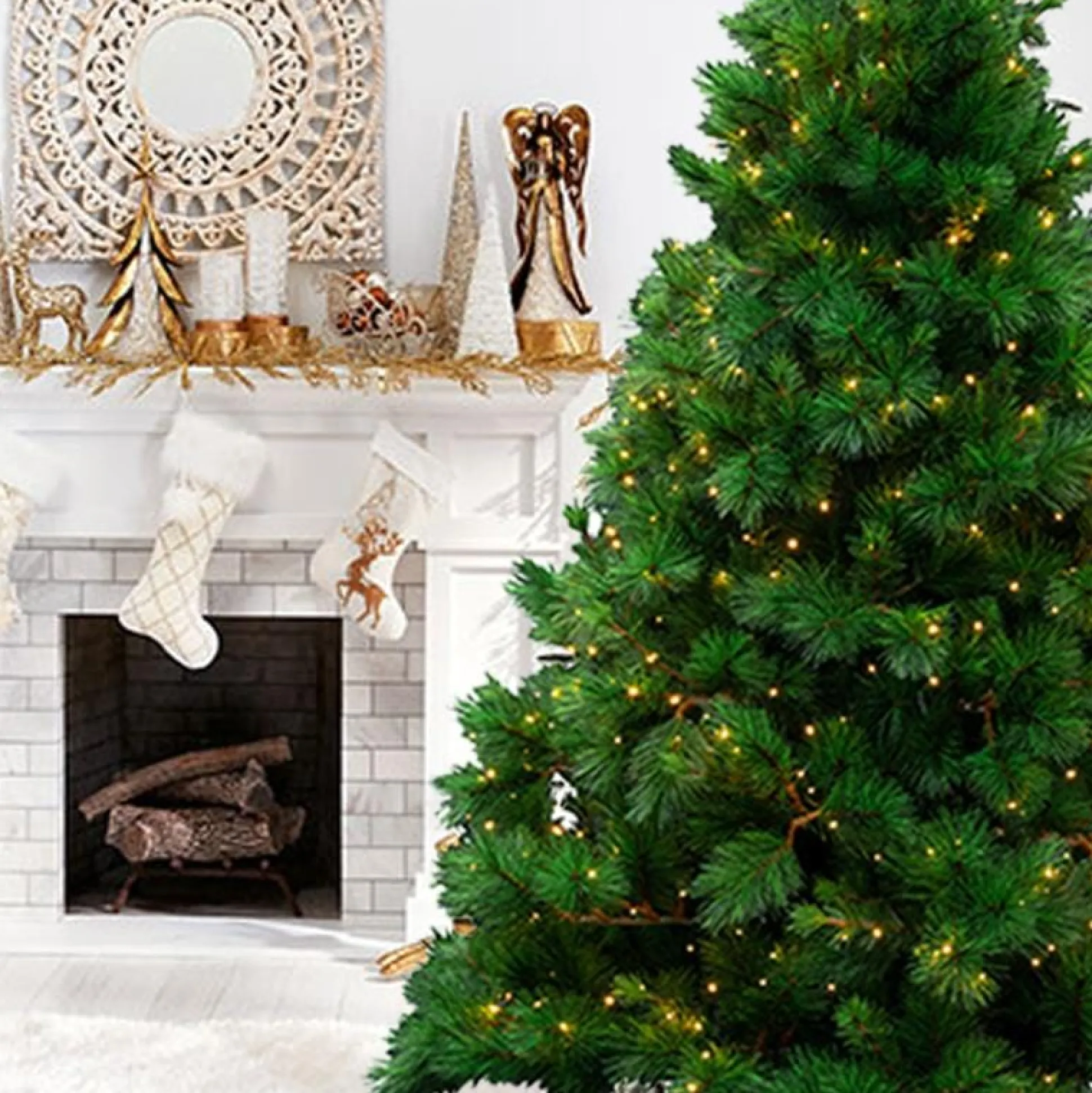 Pre-Lit Natural Royal Pine Tree - Warm White 7Ft (2.1M)