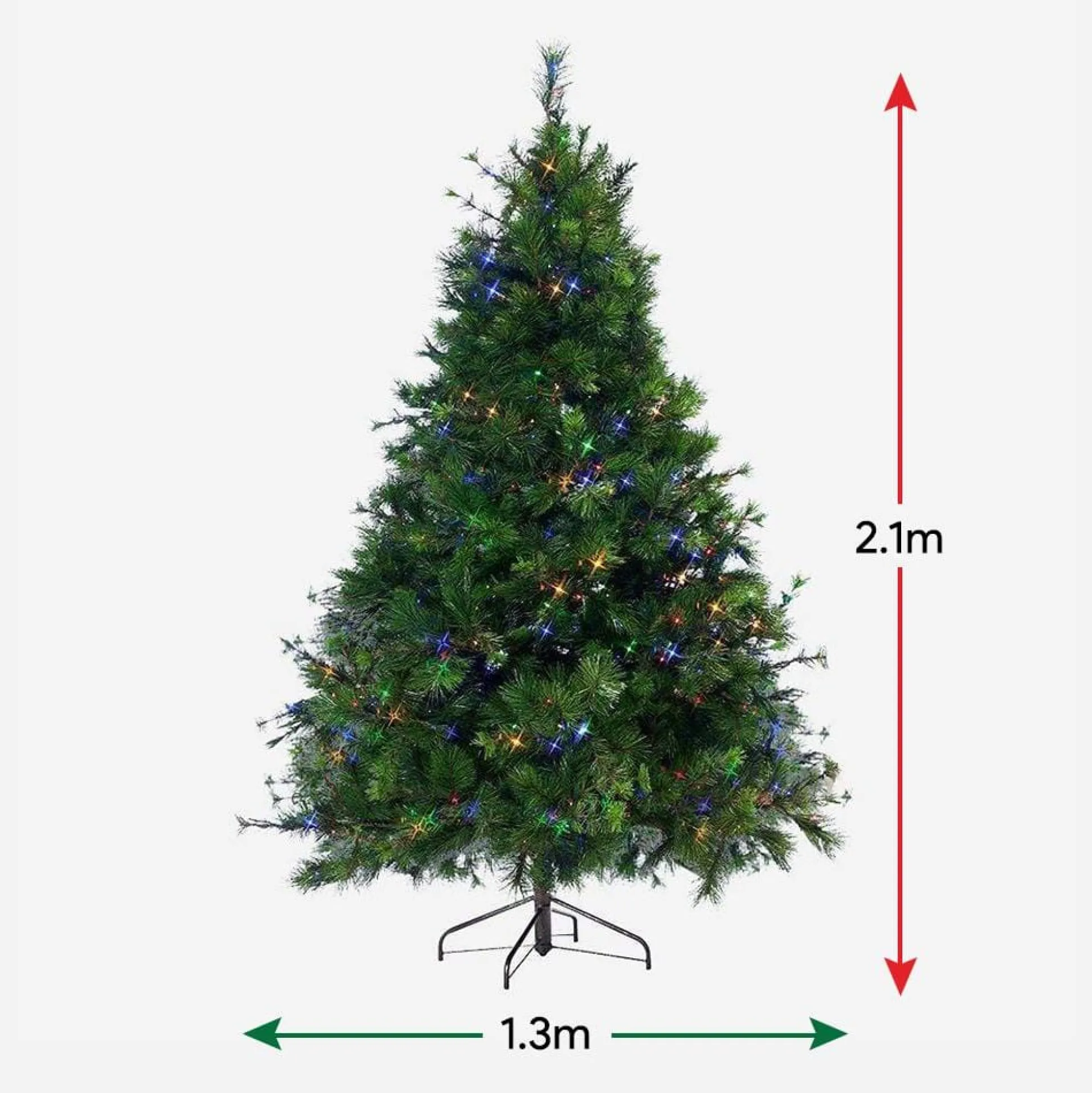 Pre-Lit Natural Royal Pine - Multicolour 7Ft (2.1M)