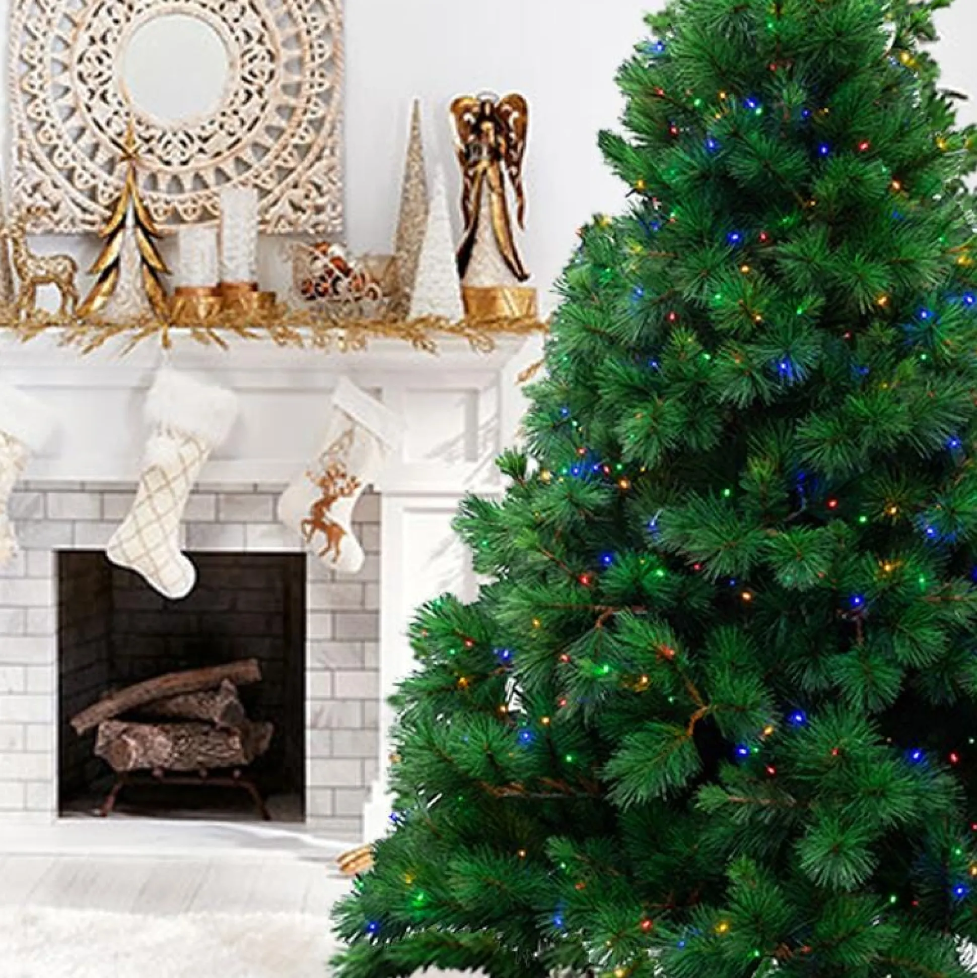 Pre-Lit Natural Royal Pine - Multicolour 7Ft (2.1M)