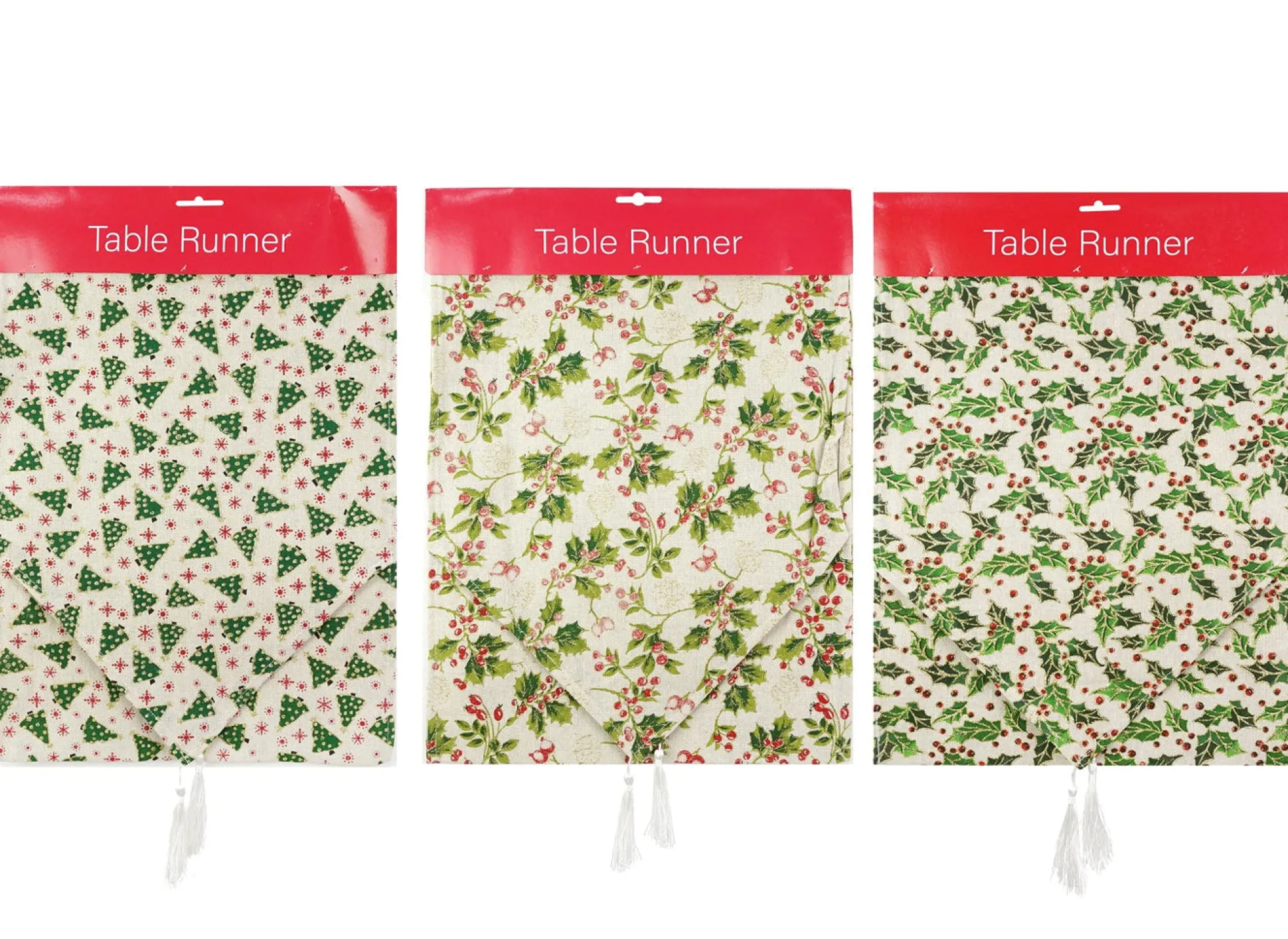 Red And Green Glitter Runner Asst