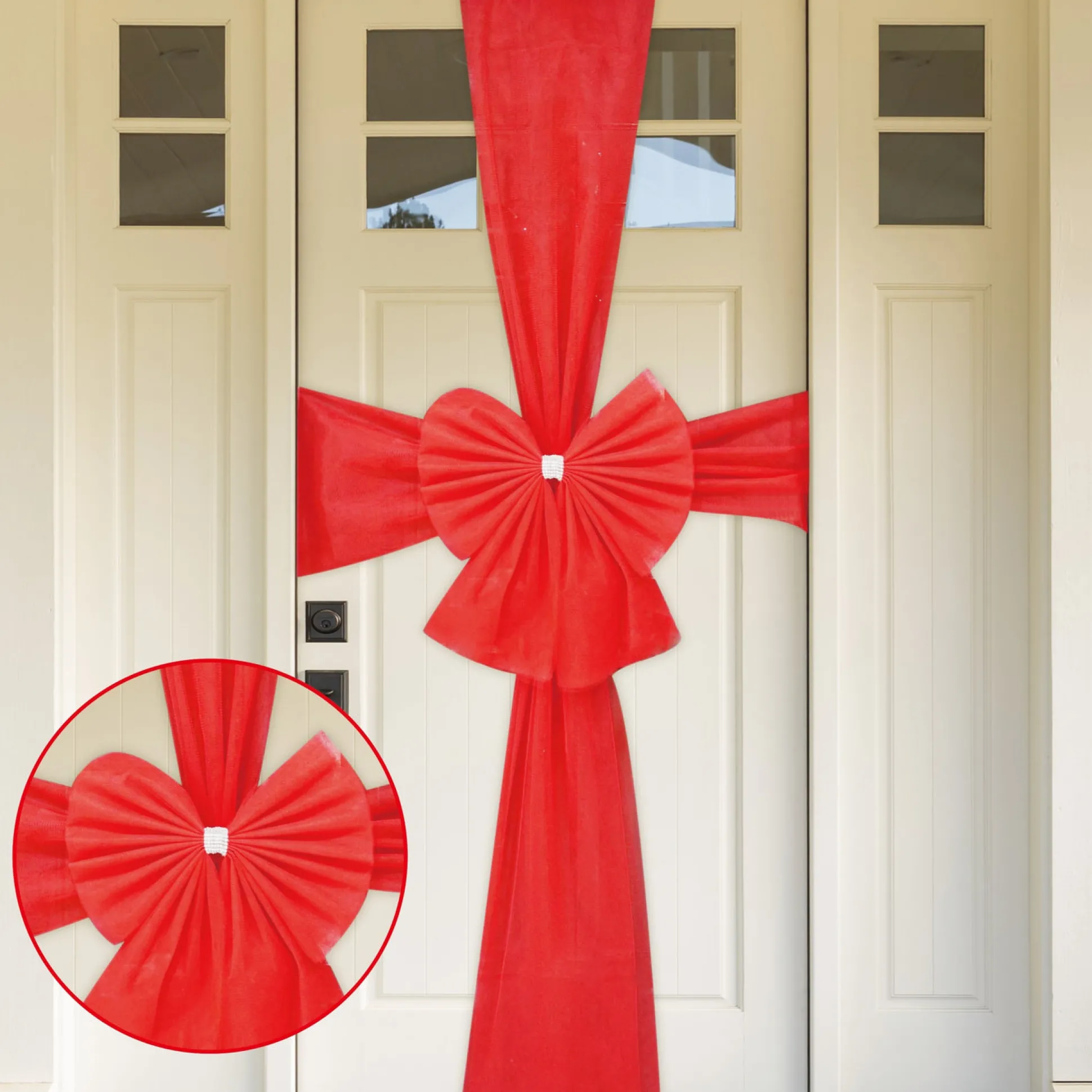 Red Door Bow With Sash