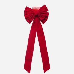Red Flocked Bow Jumbo
