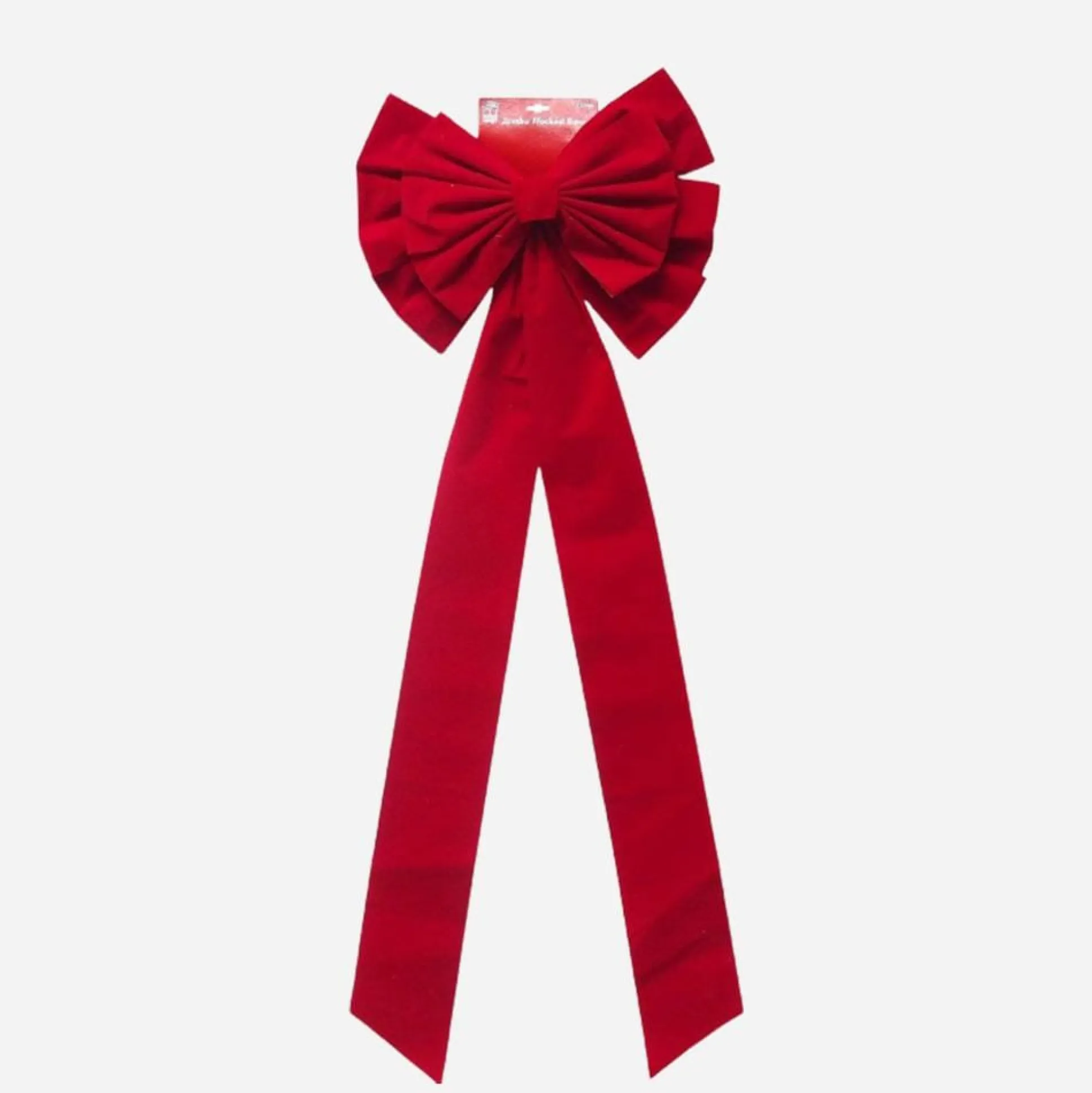 Red Flocked Bow Jumbo