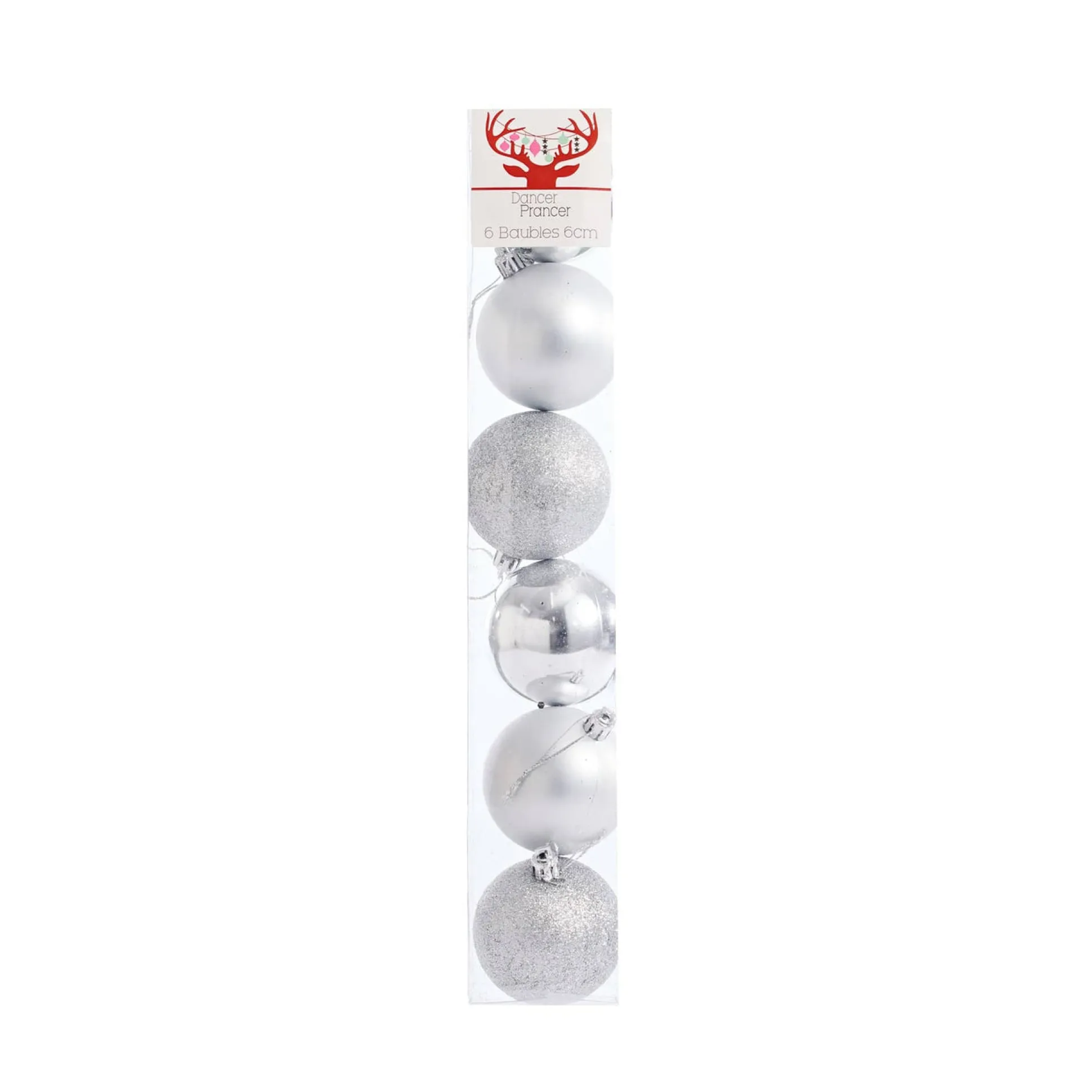 Silver Bauble Pack (5Cm)