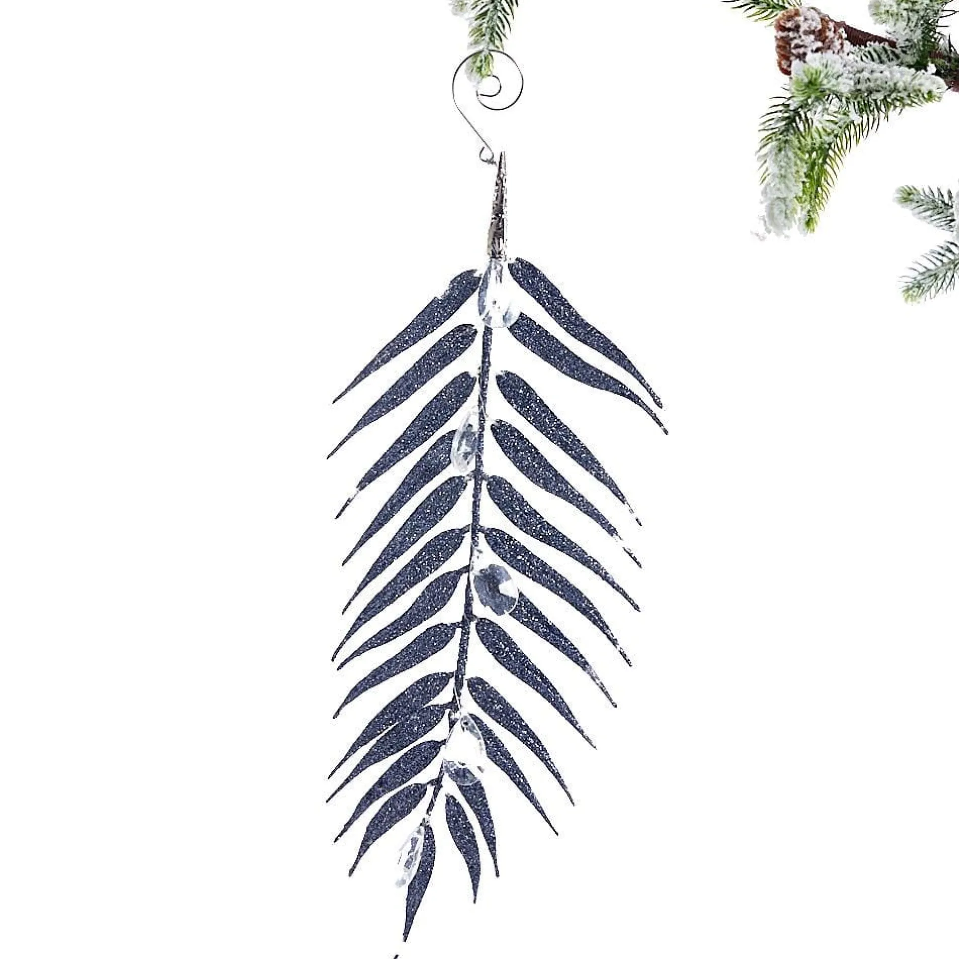Silver Leaf Branch Tree Decoration