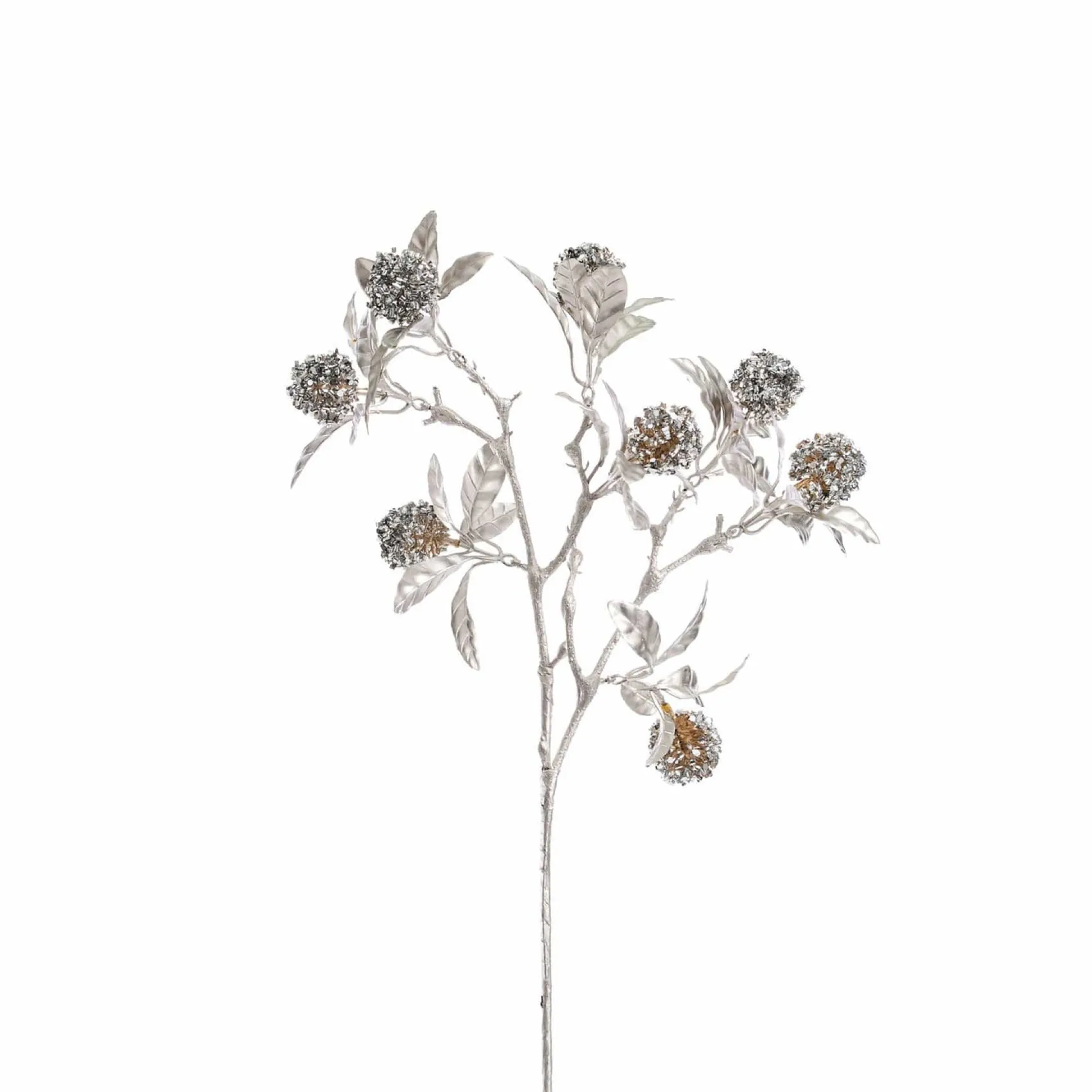 Silver Sequin Cluster Ball Stem (68Cm)