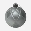 Silver Shatterproof Bauble (12Cm)