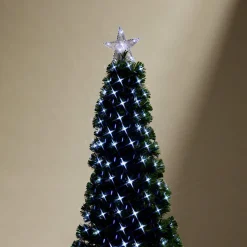 Slim Fibre Optic Tree With Cool White Leds (1.8M)
