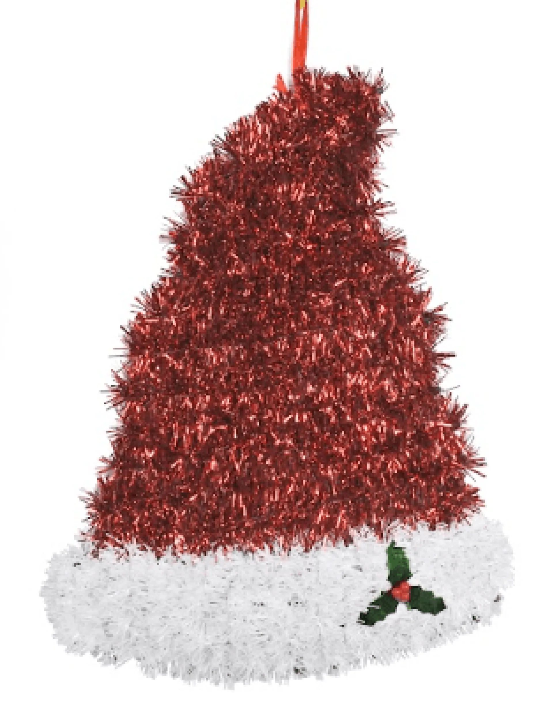 Tinsel Christmas Plaque Asst - Christmas Stocking
