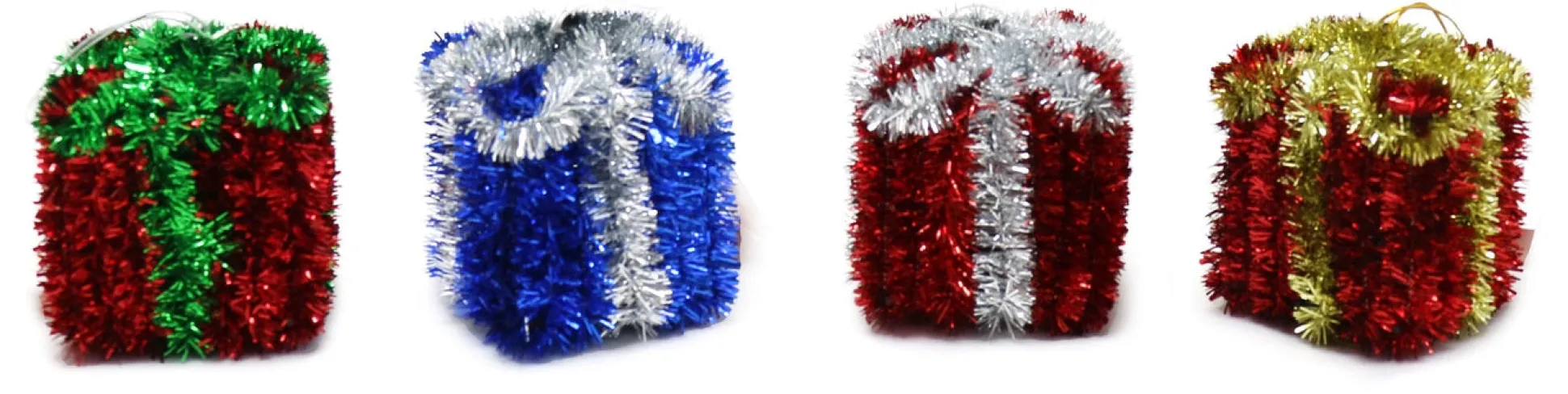 Tinsel Hanging Presents Asst (6Cm)