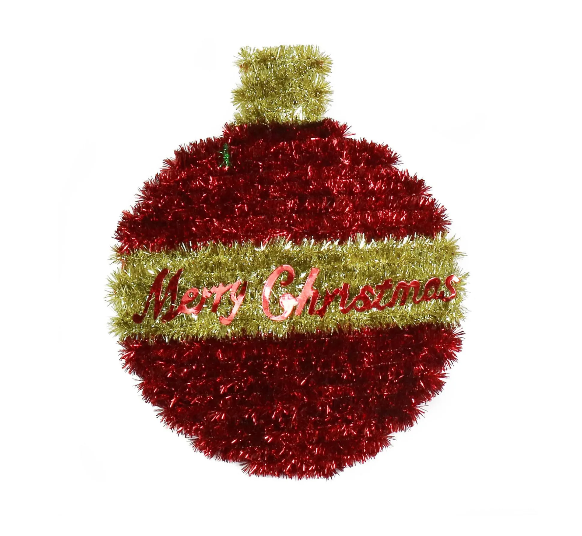 Tinsel Mini Bauble Plaque Asst (23Cm)