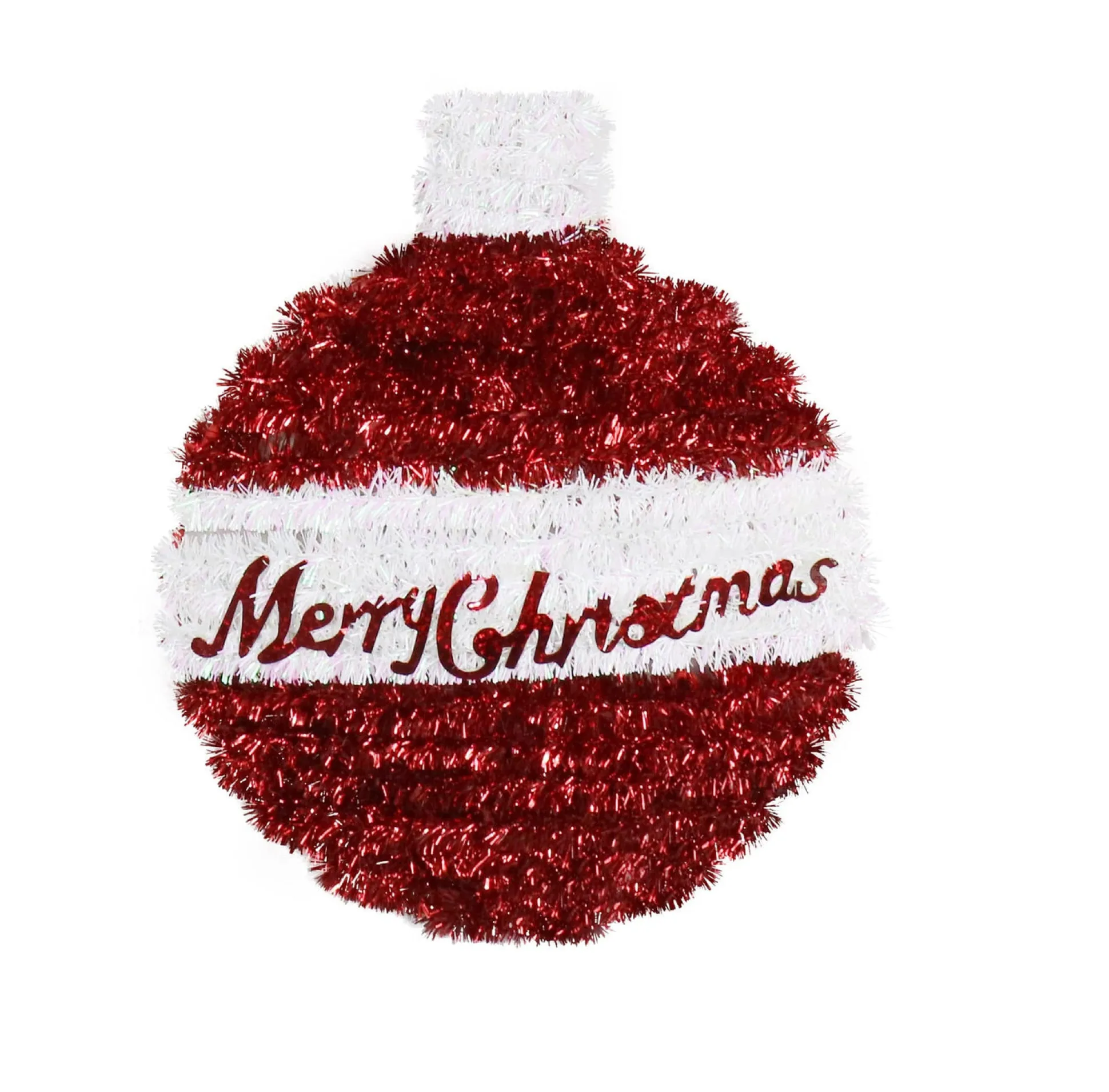 Tinsel Mini Bauble Plaque Asst (23Cm)