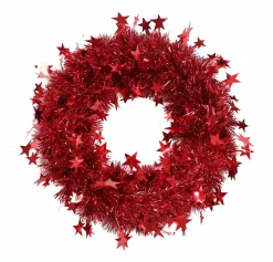 Tinsel Starry Wreath Asst (28Cm)