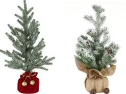 Tree In Potted Sack With Nutbells Asst (42/45Cm) - Burlap Sack