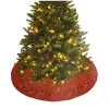 Velvet Berry Embroidered Tree Skirt (120Cm)