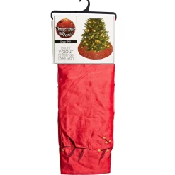 Velvet Berry Embroidered Tree Skirt (120Cm)