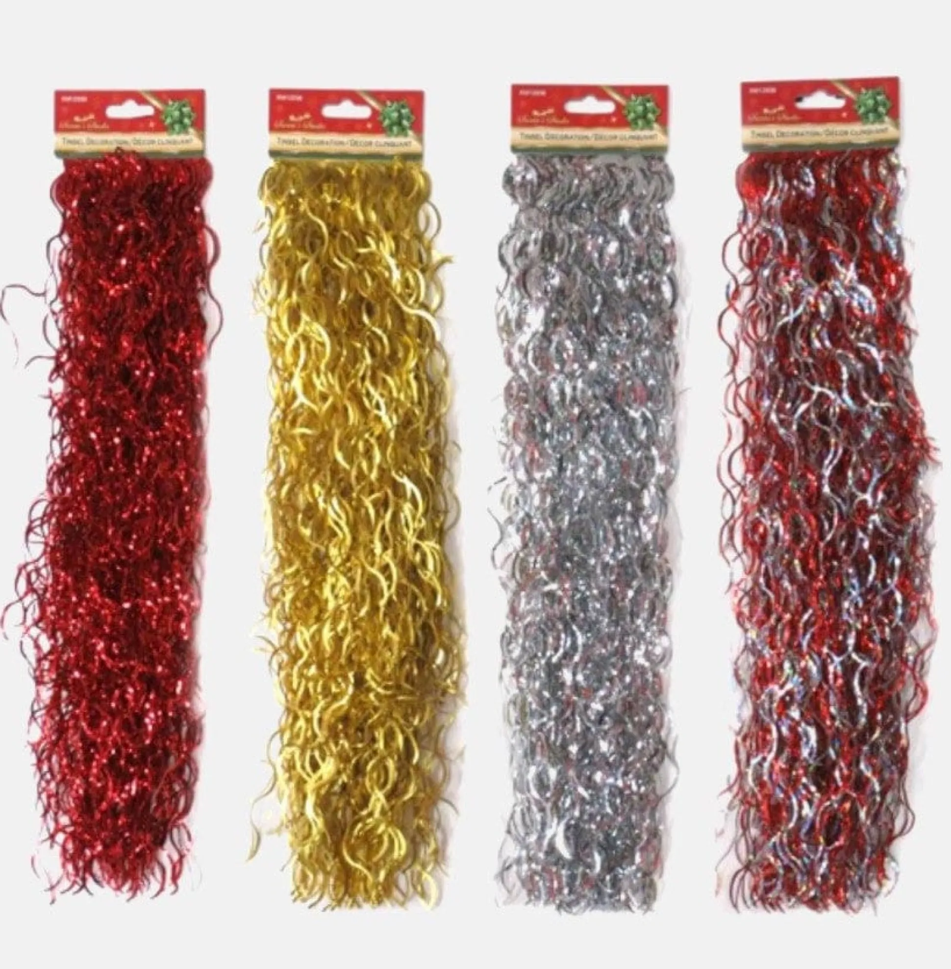 Wavy Christmas Tinsel Asst