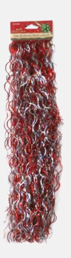 Wavy Christmas Tinsel Asst