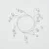 White Beaded Candle Wreath