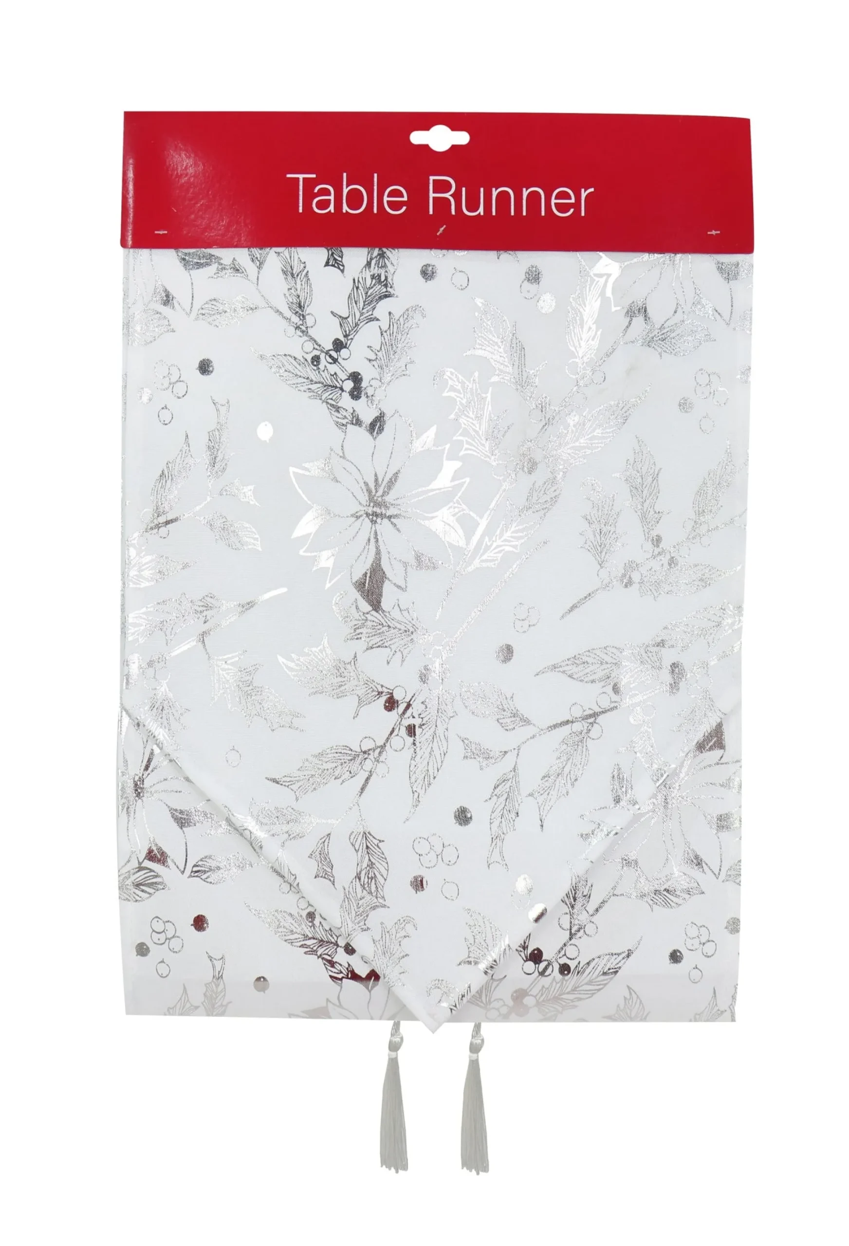 White Foil Runner Asst (180Cm) - Gold Trees