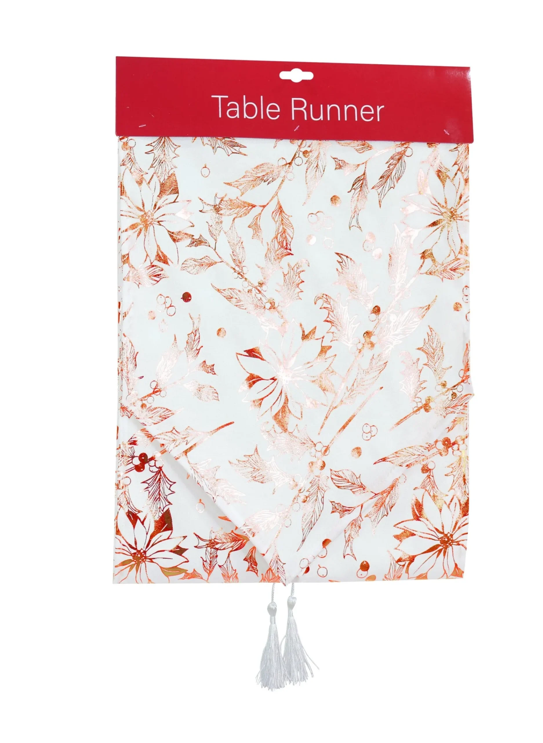 White Foil Runner Asst (180Cm) - Gold Trees