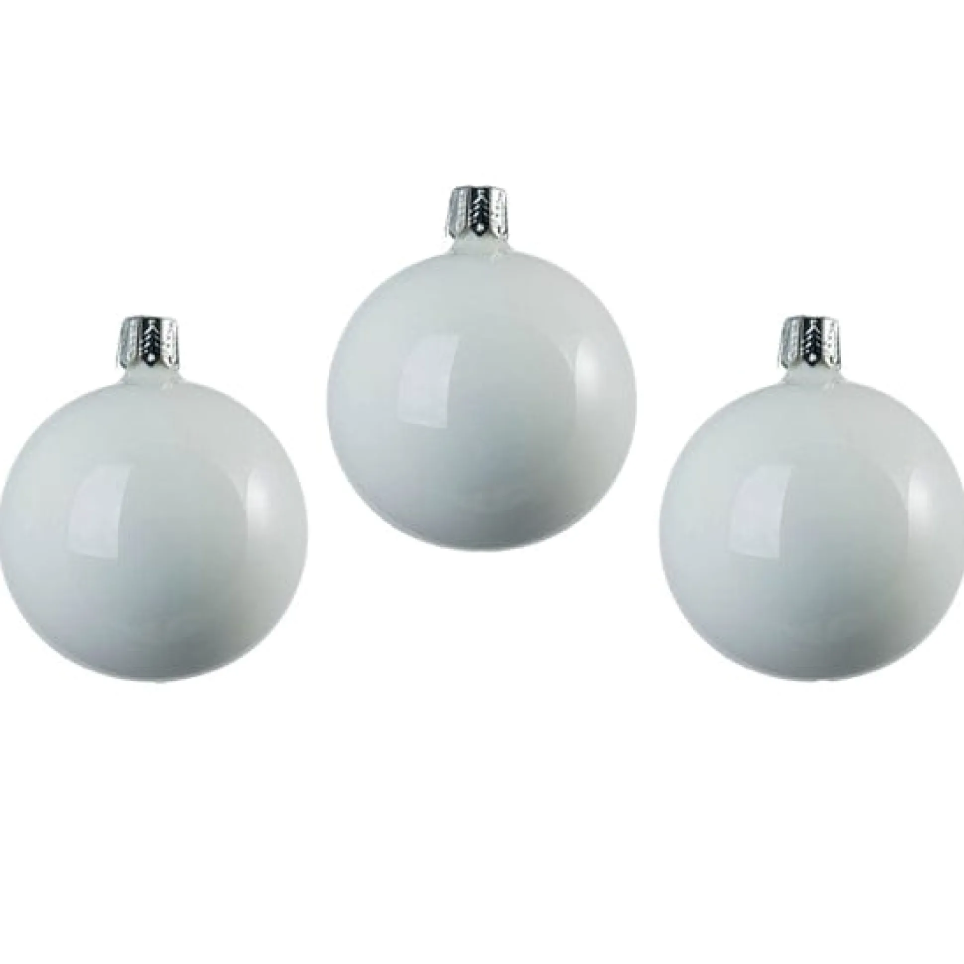 White Pearl Bauble Pack (8Cm)