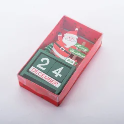 Wooden Handcrafted Christmas Calendar Statue